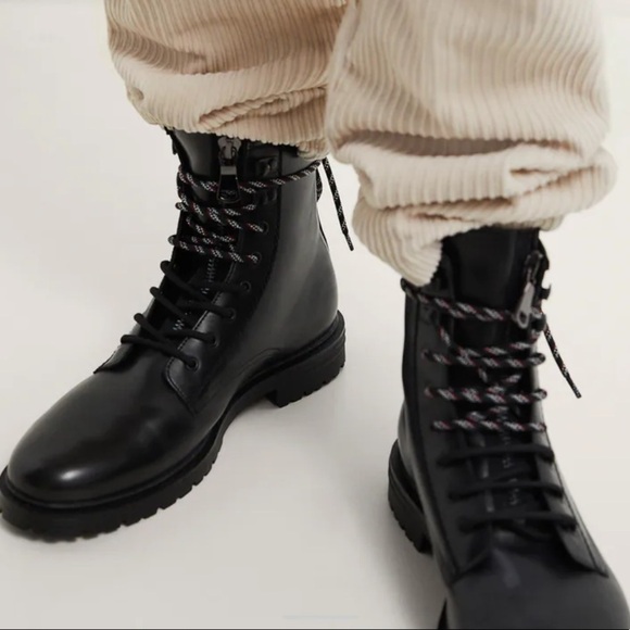 ZARA MEN BLACK BOOTS. SZ 12 - Picture 5 of 8